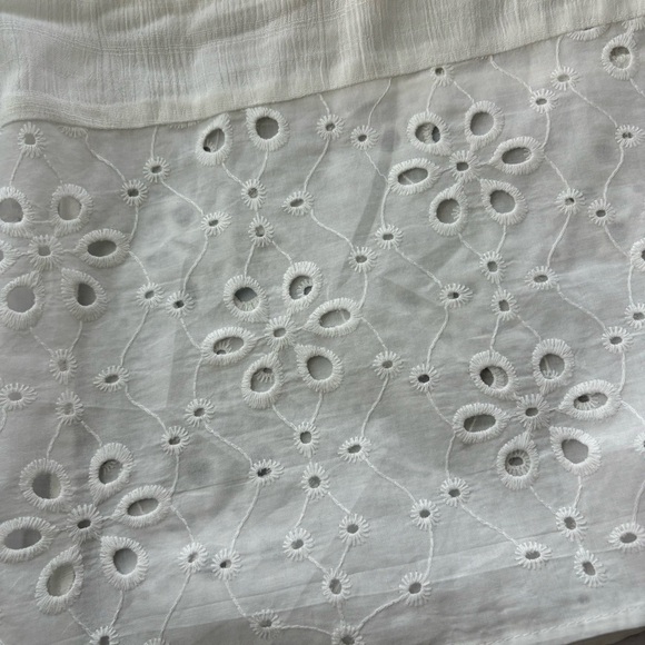 Knox Rose White Midi Dress 4X Button Up V-Neck Eyelet Pockets Short Sleeve NWT - Picture 5 of 12